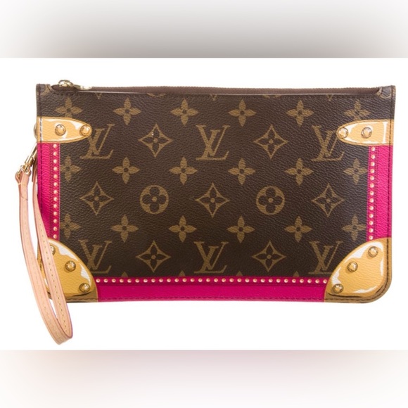 Louis Vuitton Handbags - LOUIS VUITTON SIGNATURE LV MONOGRAM TRUNK NEVERFULL WRISTLET POUCH CLUTCH RARE
